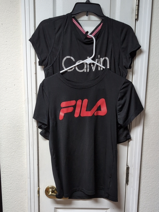 Fila Tops - Bundle Fila Black T-Shirt with Red Logo With Calvin Klein T-shirt.